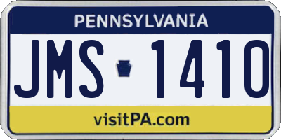 PA license plate JMS1410