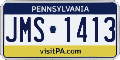 PA license plate JMS1413