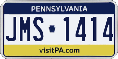 PA license plate JMS1414
