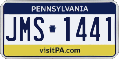 PA license plate JMS1441