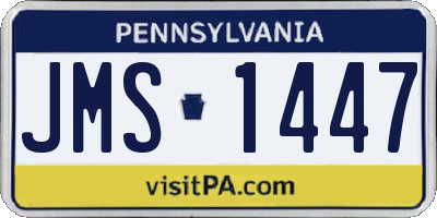 PA license plate JMS1447