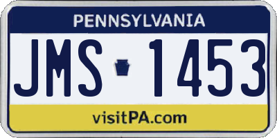 PA license plate JMS1453