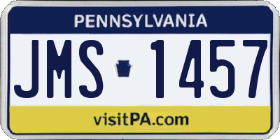 PA license plate JMS1457