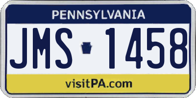 PA license plate JMS1458