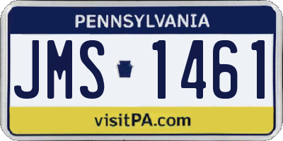 PA license plate JMS1461
