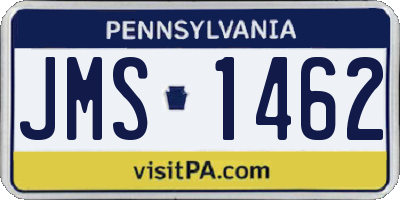 PA license plate JMS1462