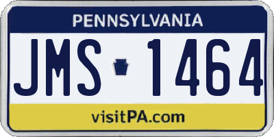 PA license plate JMS1464