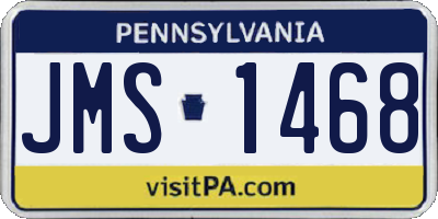 PA license plate JMS1468
