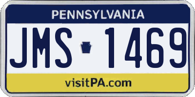 PA license plate JMS1469