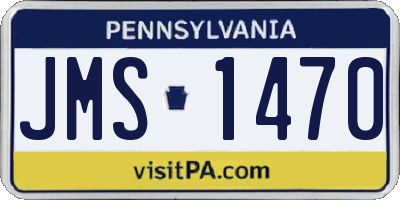 PA license plate JMS1470