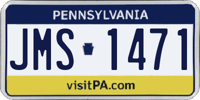 PA license plate JMS1471