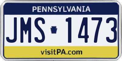 PA license plate JMS1473