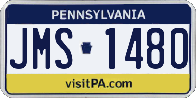 PA license plate JMS1480