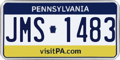 PA license plate JMS1483