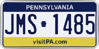 PA license plate JMS1485