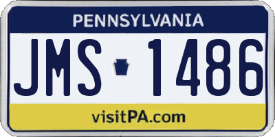 PA license plate JMS1486