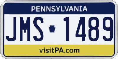 PA license plate JMS1489