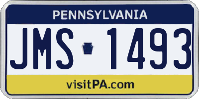 PA license plate JMS1493