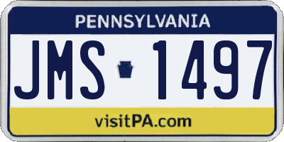 PA license plate JMS1497