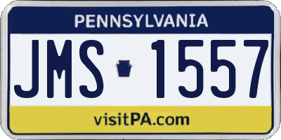 PA license plate JMS1557