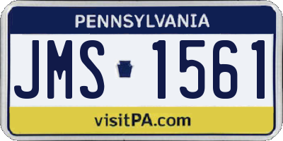 PA license plate JMS1561