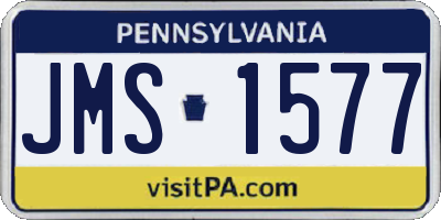 PA license plate JMS1577
