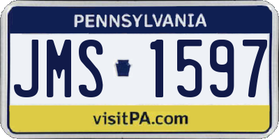 PA license plate JMS1597