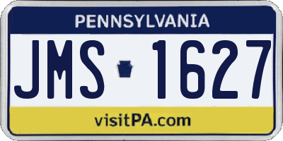 PA license plate JMS1627
