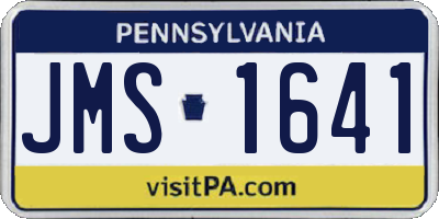 PA license plate JMS1641