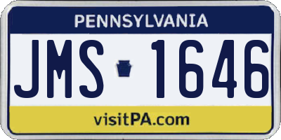 PA license plate JMS1646