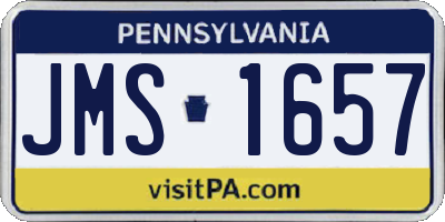PA license plate JMS1657