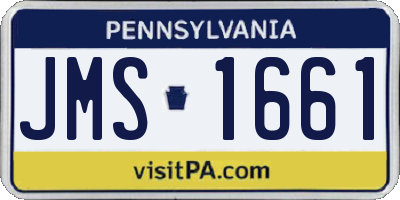PA license plate JMS1661