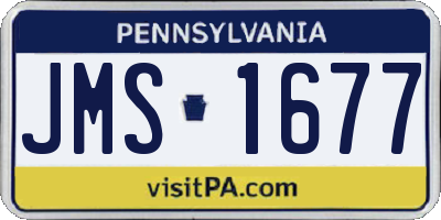 PA license plate JMS1677