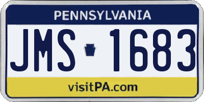 PA license plate JMS1683