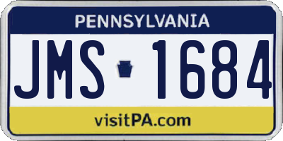 PA license plate JMS1684