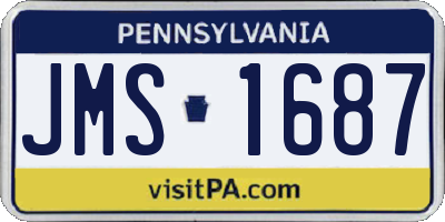 PA license plate JMS1687