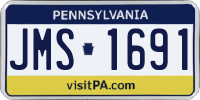 PA license plate JMS1691