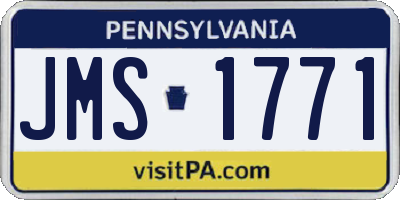 PA license plate JMS1771