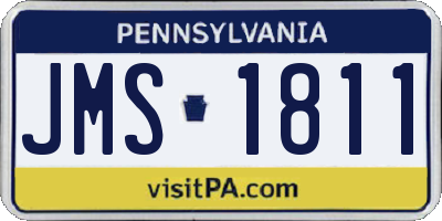 PA license plate JMS1811