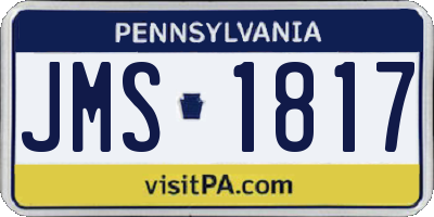 PA license plate JMS1817