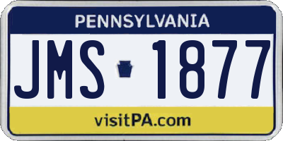 PA license plate JMS1877