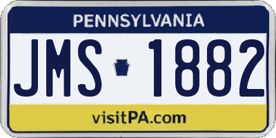 PA license plate JMS1882