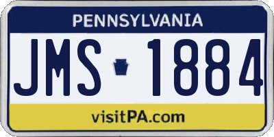 PA license plate JMS1884