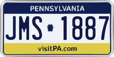 PA license plate JMS1887