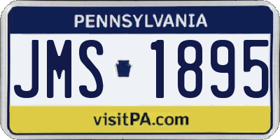 PA license plate JMS1895