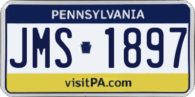 PA license plate JMS1897