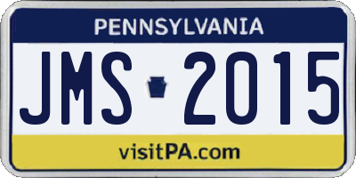 PA license plate JMS2015