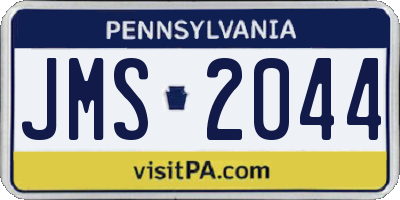 PA license plate JMS2044
