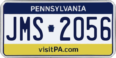 PA license plate JMS2056