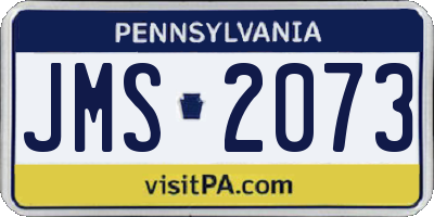 PA license plate JMS2073